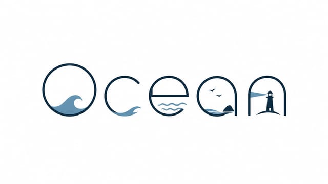 Minimalist typographic word design with letters symbolizing their own meaning